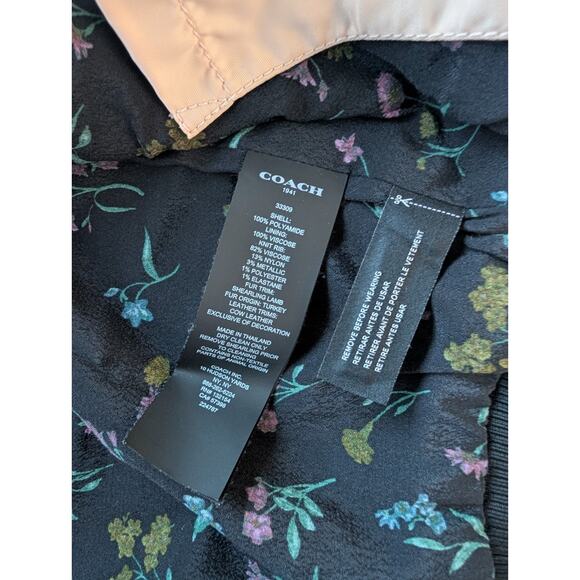 NWD Coach 1941 Women's Satin Cropped Bomber Jacket Size 2 Beige #2G413 - Picture 10 of 12